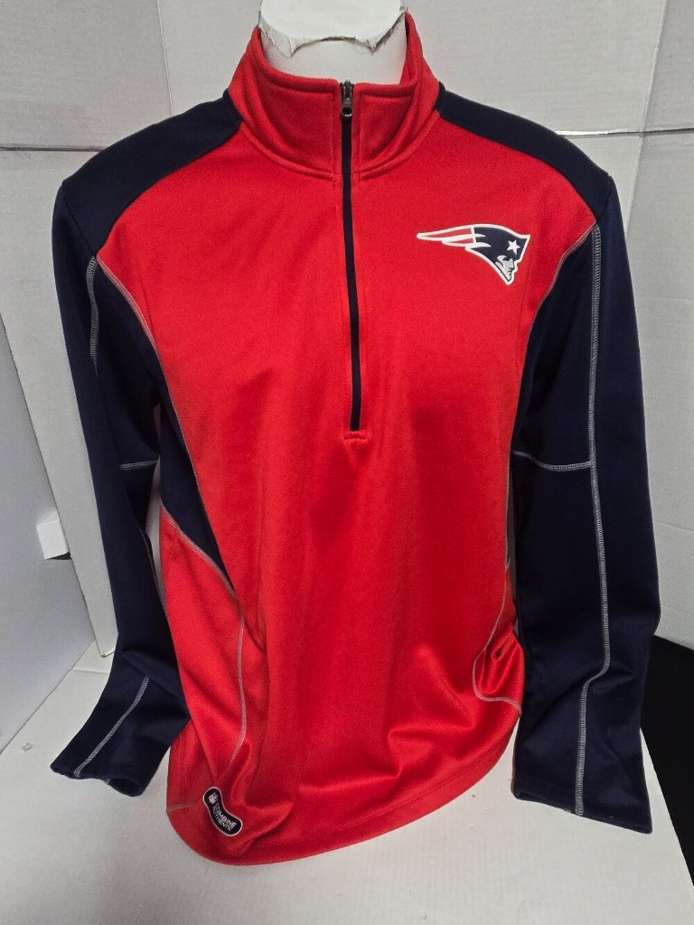 New England Patriots NFL Team Apparel New Era Combine Authentic 1/4 Zip Pullover